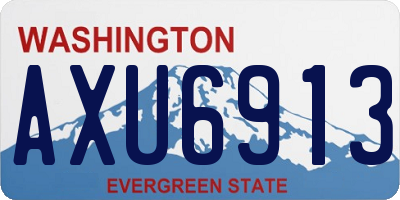 WA license plate AXU6913