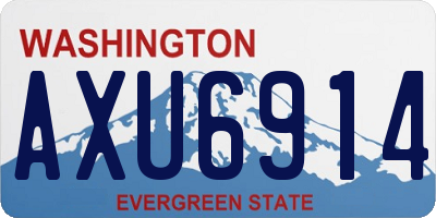 WA license plate AXU6914