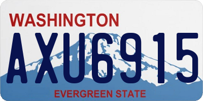 WA license plate AXU6915