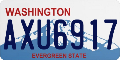 WA license plate AXU6917
