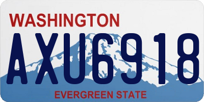 WA license plate AXU6918