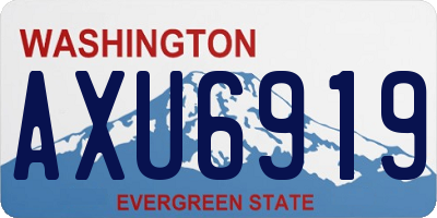 WA license plate AXU6919