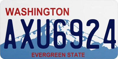 WA license plate AXU6924