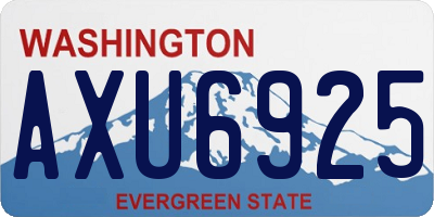 WA license plate AXU6925