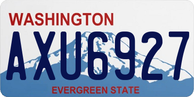 WA license plate AXU6927