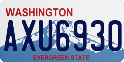 WA license plate AXU6930