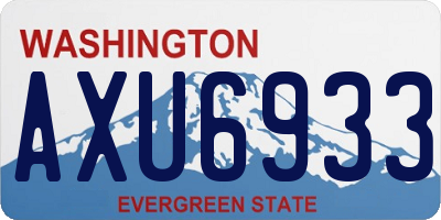 WA license plate AXU6933