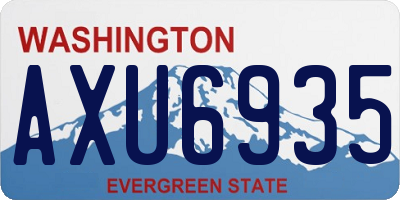 WA license plate AXU6935