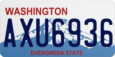 WA license plate AXU6936