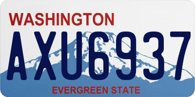 WA license plate AXU6937
