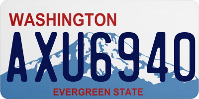 WA license plate AXU6940