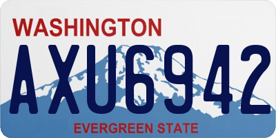 WA license plate AXU6942