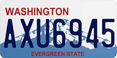WA license plate AXU6945