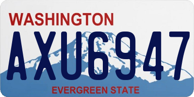 WA license plate AXU6947
