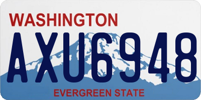 WA license plate AXU6948
