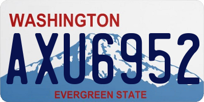WA license plate AXU6952