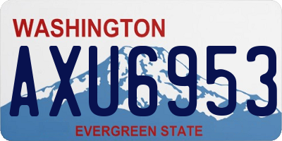 WA license plate AXU6953