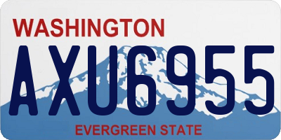 WA license plate AXU6955