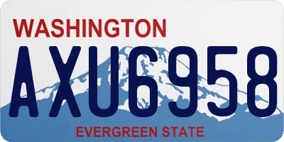WA license plate AXU6958