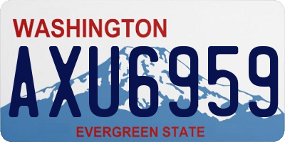 WA license plate AXU6959