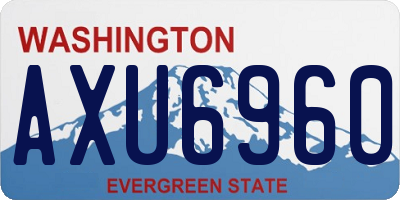 WA license plate AXU6960