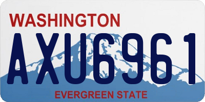WA license plate AXU6961