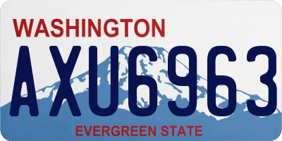 WA license plate AXU6963