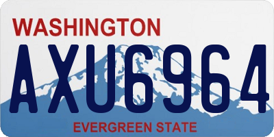 WA license plate AXU6964