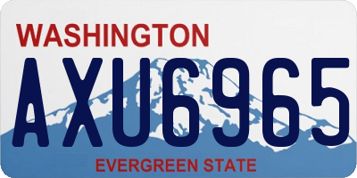 WA license plate AXU6965