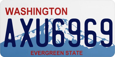 WA license plate AXU6969