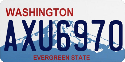 WA license plate AXU6970