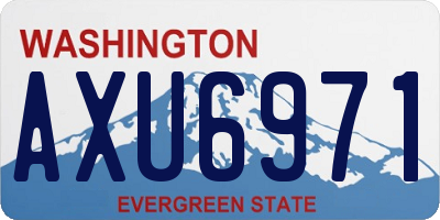 WA license plate AXU6971