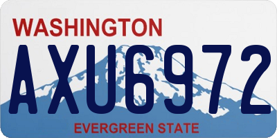WA license plate AXU6972