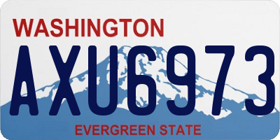 WA license plate AXU6973