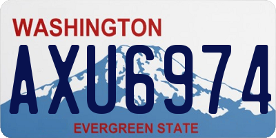WA license plate AXU6974