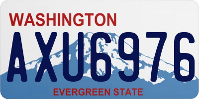 WA license plate AXU6976