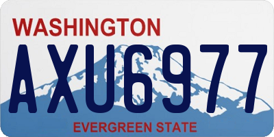 WA license plate AXU6977