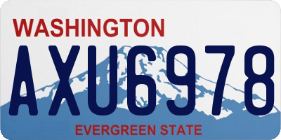 WA license plate AXU6978