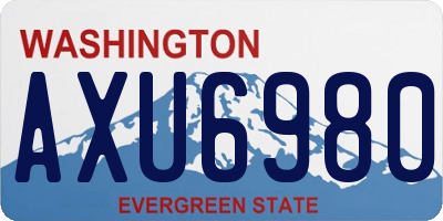 WA license plate AXU6980