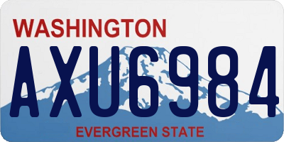 WA license plate AXU6984