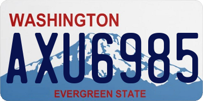 WA license plate AXU6985