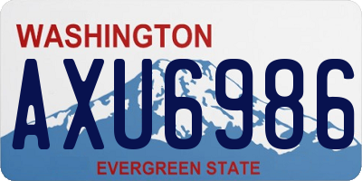 WA license plate AXU6986
