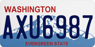 WA license plate AXU6987