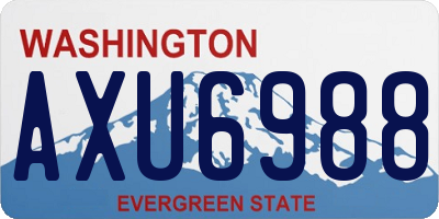 WA license plate AXU6988