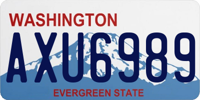 WA license plate AXU6989