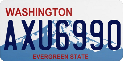 WA license plate AXU6990