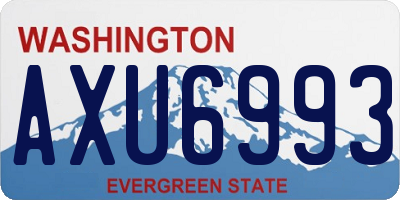WA license plate AXU6993