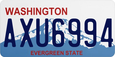 WA license plate AXU6994
