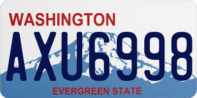 WA license plate AXU6998