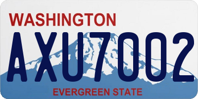 WA license plate AXU7002